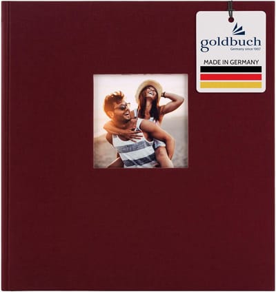 Fotoalbum met venster, 30x31 cm, 60 zwarte pagina's