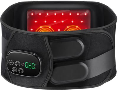 Warmteband - Infrarood Warmtegordel – Verwarmde Rugband - Elektrisch verwarmingskussen voor de taille - Draadloze verwarmde rugband - Touchscreen voor verlichting van pijn in de onderrug - 5000 mAh-batterij - Zwart
