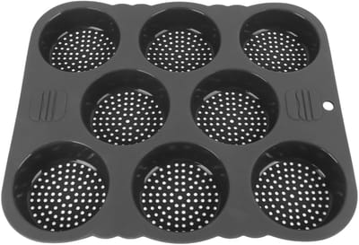 Dailygoods- Hamburgerbroodvorm Hittebestendig - Bakvorm Siliconen - Bakvorm voor Grillen - Flexibele Voering - Eenvoudig Opbergen - Gelijkmatige Verwarming