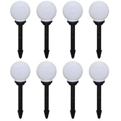 vidaXL Tuinpadlampen 8 st met grondpin LED 15 cm