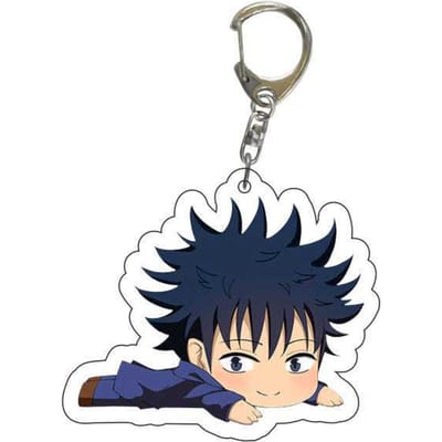 Jujutsu Kaisen Anime Sleutelhanger Satoru Gojo Yuji Itadori Megumi Fushiguro Nobara Kugisaki Rugzak Hoge Kwaliteit Cadeau Hanger Cosplay 55mm blue