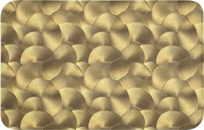 Badmat 80x50 cm - Antislip - Modern - Cirkel - Goud - Badmatten voor badkamer - Badkamermat - Douchemat - Badkamer mat