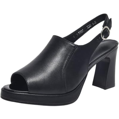 Dames Peep Toe Platform Sandalen Zomer Vrouwen Schoenen Retro Blokhak Sandalen Feestjurk Dames Hoge Hak Schoenen Vrouwelijke Pumps 36 zwart