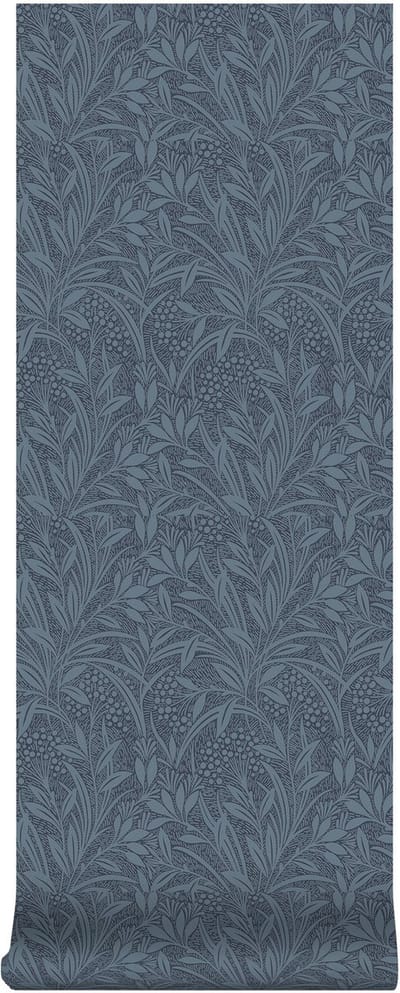 Laura Ashley Barley Behang - Planten - 10mx52cm - Blauw
