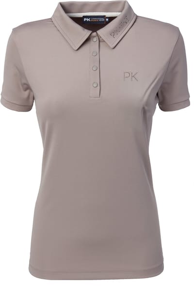 PK International - Performance Polo - Grijs/Beige - Clay - Ademend - Borstzakje - Artwork op de kraag - Casago- XS/34