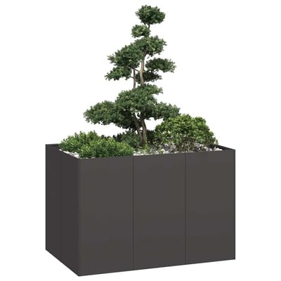 vidaXL - Plantenbak - 120x80x80 - cm - staal - zwart
