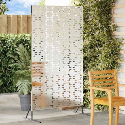 vidaXL - Privacyscherm - 100 - x - 50 - x - 180 - cm - Roestvrij - staal - zilver