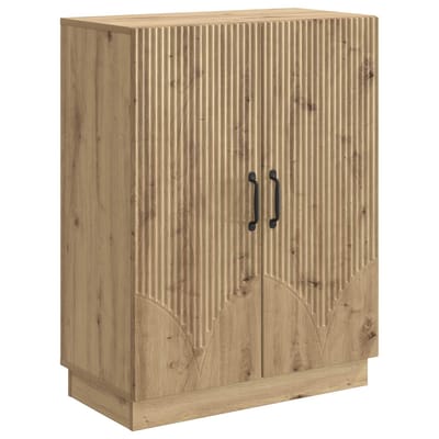 vidaXL - Dressoir - Artisanaal - eiken - 66 - x - 34,5 - x - 87 - cm - Bewerkt - hout