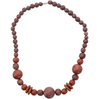 Behave – ketting met houten kralen en matte finish – rustic stijl