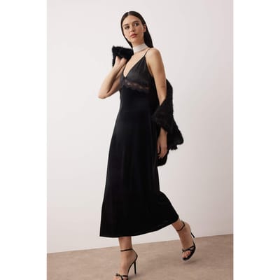 Rechte maxi-jurk voor dames, mouwloos, chique/nachtjurk