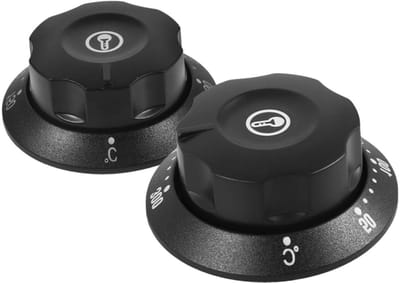 Thermostaat Knop - Vervangende Knop - Keukenapparaten Gebruiken - Universele Pasvorm - 5.7 x 5.7 x 2 cm - Zwart