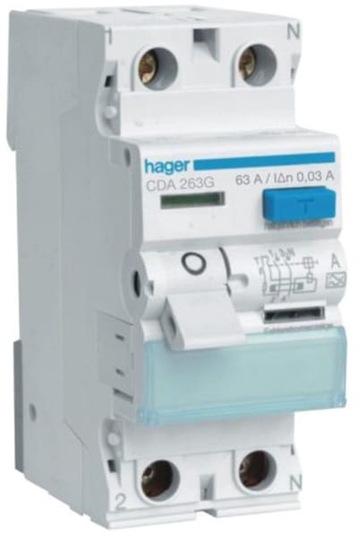 Hager Class A Aardlekschakelaar - CDA263G - E2ZMY