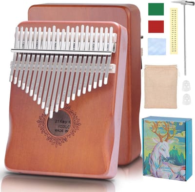 21 Toetsen Kalimba Muziekinstrument - Duimpiano Stemapparaat met Tas voor Beginners en Kinderen