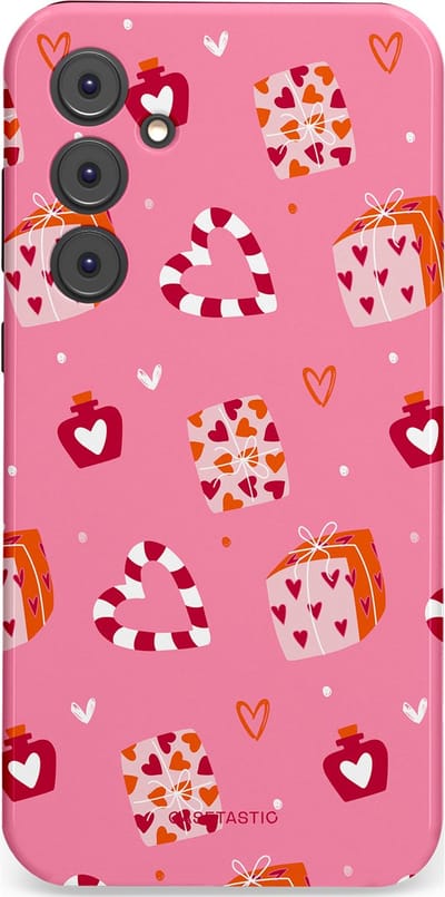 Casetastic Hoesje Geschikt voor Samsung A35 - Stijlvolle Beschermende Duo-layer Case - Zoete Liefde Roze