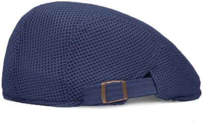 Hoeden - Baretten - Ademende zomerbaret voor heren - Platte zomerbaret voor dames - Mesh krantenjongenspet - Ademende zomerhoed van mesh voor heren (hoofdomtrek 56-60 cm) - Blauw