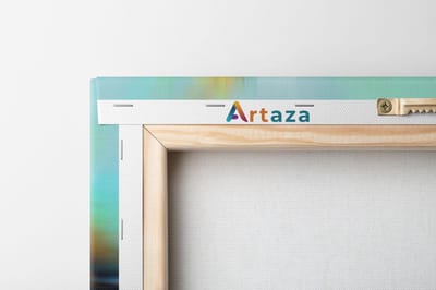 Artaza Canvas Schilderij Drieluik Abstracte Kunst - Kampvuur  - 120x60 - Foto Op Canvas - Canvas Print