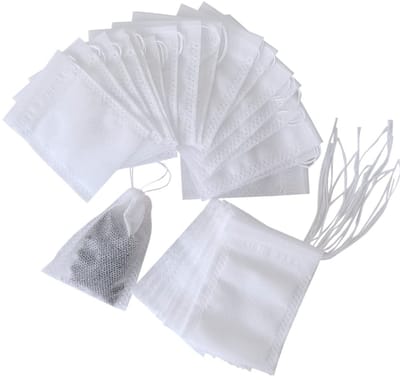 200x theezakje - Theefliter - Theezeef - Losse thee - Tea infuser - Thee zetten - Wegwerpzakjes - 5x7 cm - Keukenaccessoire - Jonyx