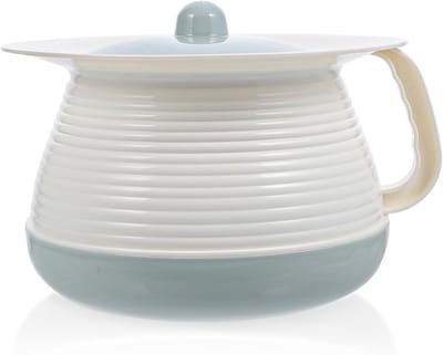 Kamerpot Urinoirpot - Nachturinoir Plaspot - Thuiszorg Gemak - Met Deksel - 20.5 x 20.5 x 13.5 cm - Felle Kleur