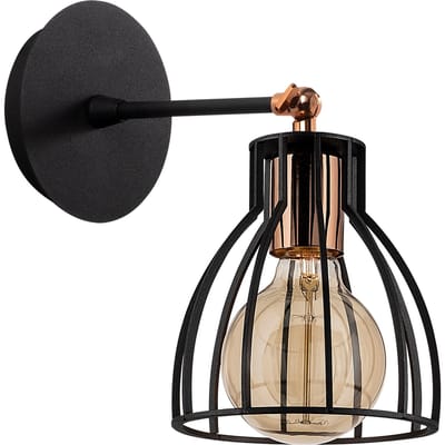 Asir - Wandlamp - Zwartbrons - 15 x 15 x 24 cm