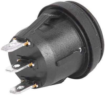 5 Stuks Ronde Tuimelschakelaar 3 Positie Aan Uit Op Zwart 12V