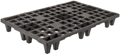 Kunststof Pallets - Eco Pallets Verzending - Logistiek Magazijn Export - 12 Poten Stapelbaar - 80 x 120 cm - Grijs