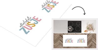 Keukenloper - Loper keuken - Allerliefste zusje - Quotes - Zusje - Spreuken - Zussen - 120x60 cm - Keukenloper vinyl