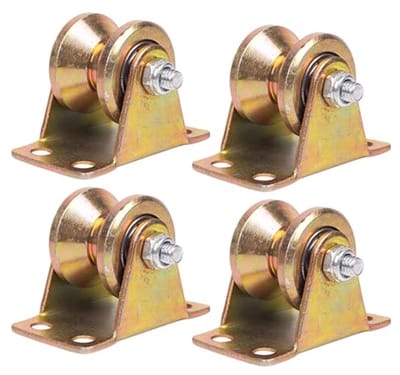 Kabelrol set - Lager katrollen - Materiaal verplaatsen - Dubbel lagerdesign - 4 stuks 200 kg - Goud