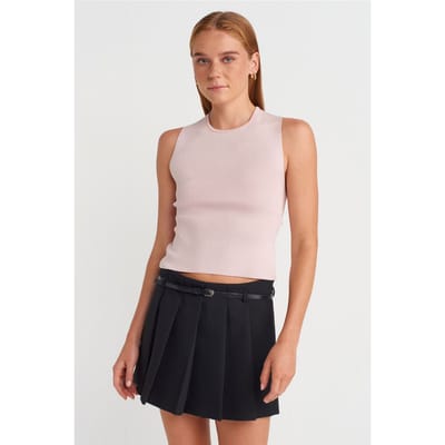 Mouwloze Cut-Out Brei Blouse