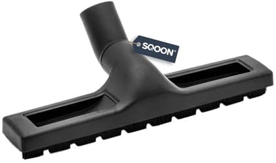 SQOON® Harde vloeren borstel 32 mm - Pro-uitvoering met extra lang nylon haar en rubberen wieltjes - Geschikt voor universele stofzuigers met 32 mm aansluiting