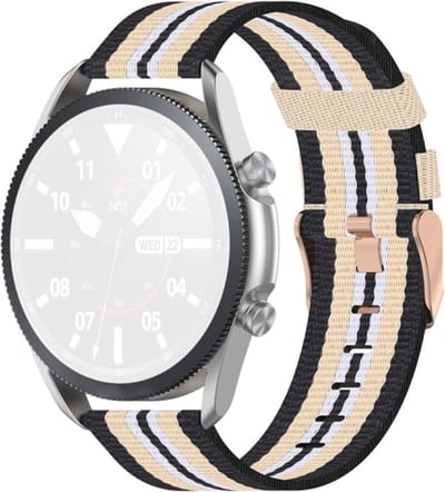 Nylon bandje - geschikt voor Samsung Gear S3 / Galaxy Watch 3 45 mm / Galaxy Watch 46 mm - beige