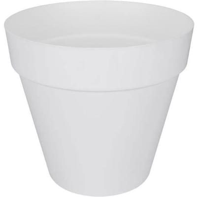 ELHO Pot de fleurs rond LOFT URBAN - 48 L - Ø 50 x H.44 cm - Blanc - Plastique
