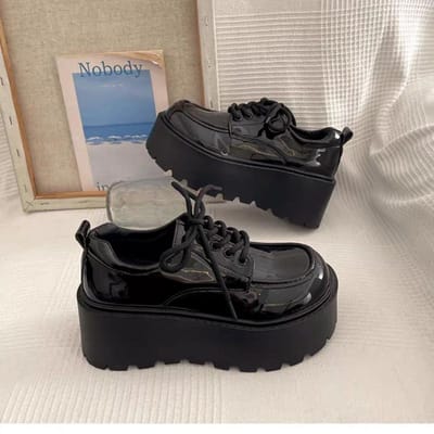 Chaussures pour femmes, lacets sur le devant, talons hauts, mode, bout rond, escarpins à plateforme solides 39 gray