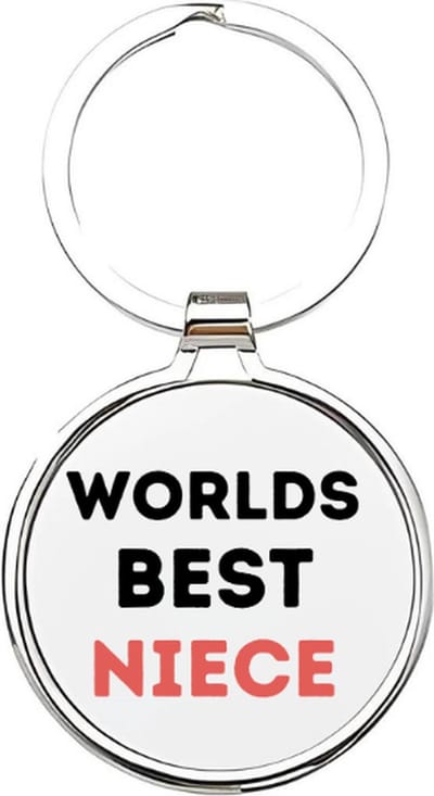 Akyol - worlds best niece Sleutelhanger - Nicht - de leukste nicht - nicht sleutelhanger - sleutelhanger - sleutelhanger voor nichten - familie sleutelhanger - verjaardagscadeautje - cadeau voor de liefste nicht - cousin - 4 x 7,5 CM