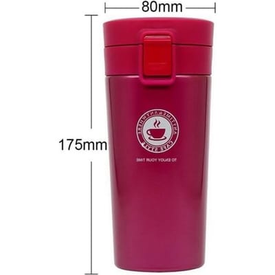 Thermos tasse à café Double paroi | Gobelet en acier inoxydable, bouteille sous vide, tasse à thé Thermo, tasse Thermos de voyage, tasse Thermocup 380ml rouge