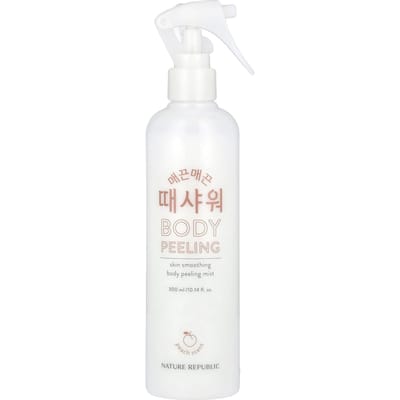 Nature Republic, Skin Smoothing Body Peeling Mist, Peach, 300 ml (10.14 fl oz) white