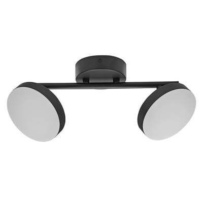 OSRAM Decor Spot Moon lamp zwart, 2 verstelbare lampkoppen, 10,5 W, 560 lm, 3000 K, metalen behuizing, functioneel en minimalistisch design, eenvoudige installatie, LED niet vervangbaar