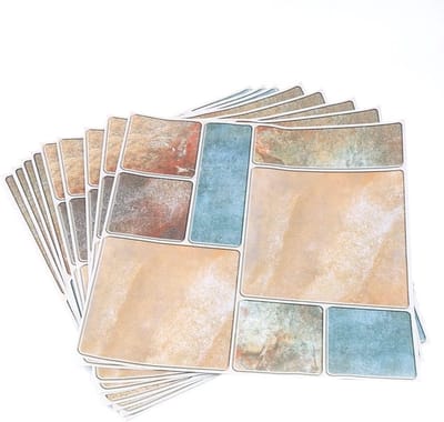 Set van 8 Waterdichte PVC Muurstickers met Baksteenstructuur voor Keuken, Badkamer en Woonkamer Decoratie - 30x30cm