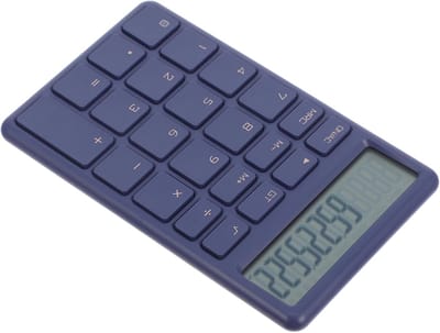 Draagbare Rekenmachine - Basis Calculator - Dagelijkse Berekeningen - Groot LCD Scherm - Compact Formaat - Blauw