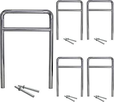 5 x Fietsenrek 118 x 78 cm roestvrij staal Ø 60 mm Beton in Fietsenrek Parker type H