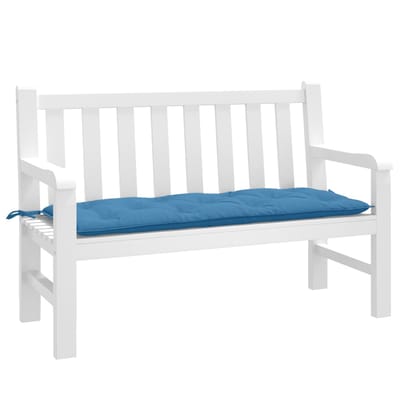vidaXL - Tuinbankkussen - 120x50x7 - cm - stof - gemêleerd - blauw