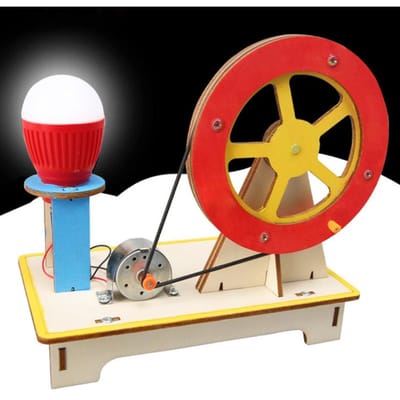 Student Wetenschappelijk Experiment DIY Kit Handaangedreven Generator Speelgoed Creatieve Technologie Ambachten Natuurkunde Lesmateriaal Kinderen Cadeaus red