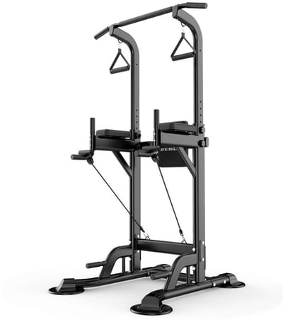 Krachtstation met opdruksteun dip bar power tower pull up bar station inklapbaar verstelbaar thuisgymnastiek full body training voor arm rug buik spieropbouw