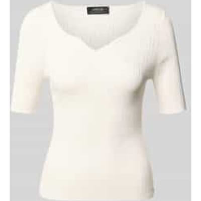 Gebreid shirt van viscosemix met structuurpatroon