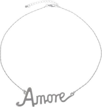 Behave - amore ketting zilverkleur dames - romantisch cadeau Valentijn