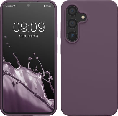 kwmobile telefoonhoesje geschikt voor Samsung Galaxy S24 - Hoesje met siliconen coating - Smartphone case in Bleke iris