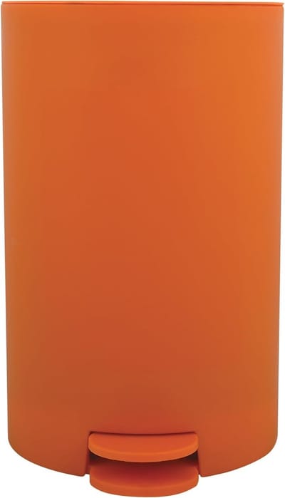 SnelShoppen - Moderne Pedal Bin 3 Liter Cosmetische Prullenbak met Verwijderbare Binnenemmer - Hygienisch en Stijlvol voor Keuken en Badkamer - Oranje