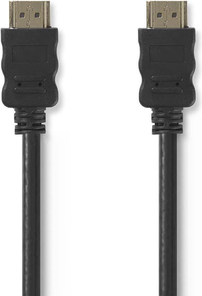 Nedis High Speed ​​HDMI-Kabel met Ethernet - HDMI Connector - HDMI Connector - 4K@30Hz - 18 Gbps - 40.0 m - Rond - PVC - Zwart - Label