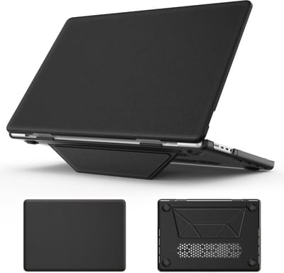 Turtle Shift vegan leer Laptopcover geschikt voor MacBook Pro 16' inch - 2023 / 2021 - A2485 / A2780 / A2991 - Zwart