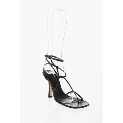 Leren THE LINE muiltjes 9 cm in bruin
