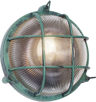 QAZQA noutica - Industriele Wandlamp voor buiten - 1 lichts - D 11 cm - Groen - Industrieel - Buitenverlichting
